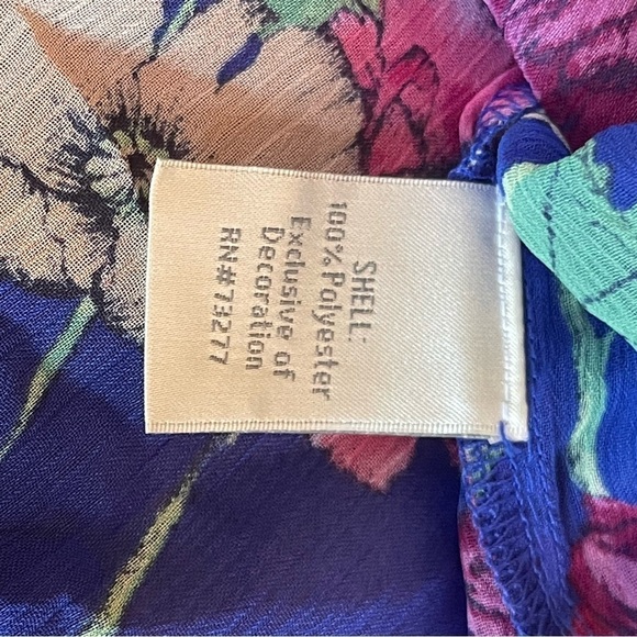 LC Lauren Conrad Blouse floral size large NWT - Picture 6 of 10